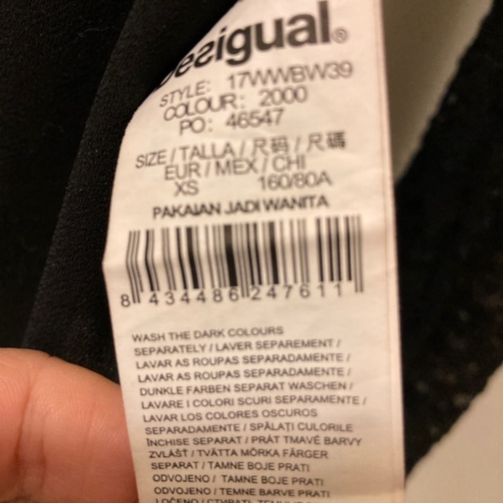 NWT Desigual XS Black Lace Blouse - Picture 5 of 12